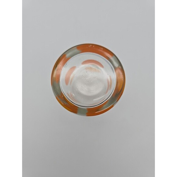 Swanky Orange Decorated Juice Tumbler  Mid-Century Glass Rare Find Pristine - Picture 8 of 12